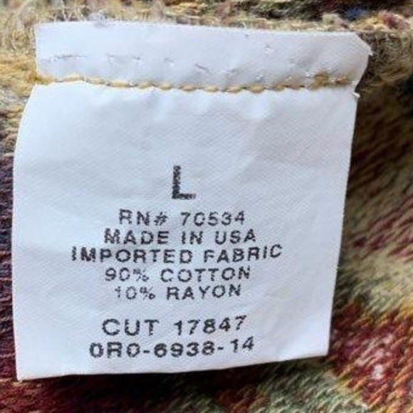 EUC Women's Orvis 70s Style VTG Multicolor Pattern Button-Up Coat - Size Large - Picture 3 of 4